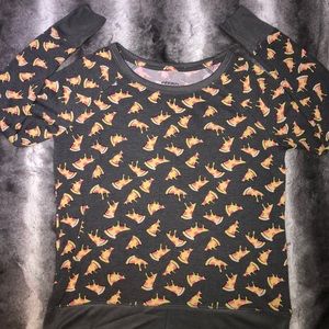 Two Piece Pizza Print Sleep Outfit